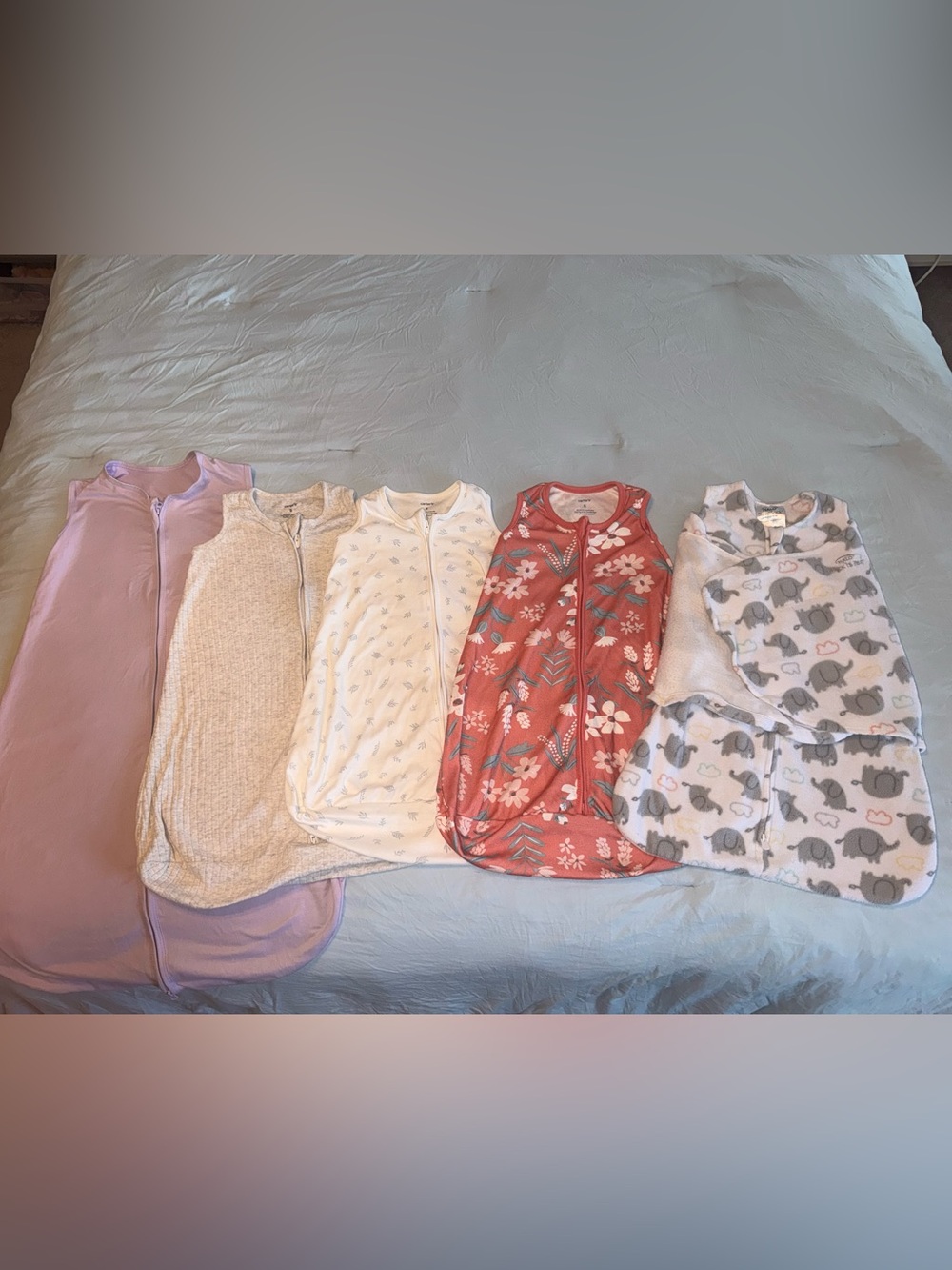 Carter's Assorted Baby Sleeveless Sleep Sacks - Pink, Cream, Rust, Gray